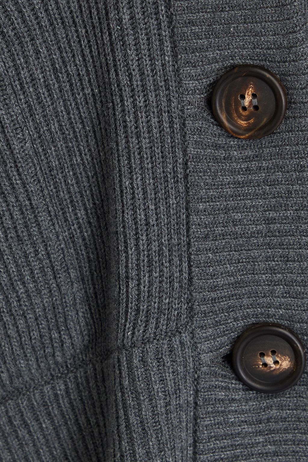 BRUNELLO CUCINELLI 비즈 장식 리브 코튼 카디건