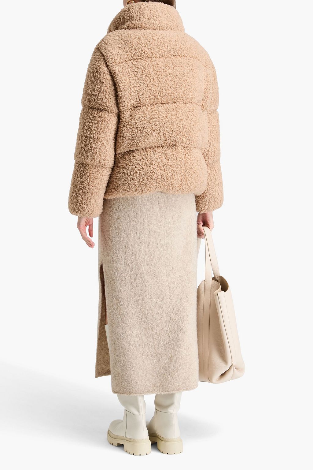 BRUNELLO CUCINELLI جاكيت من مزيج الكشمير زصوف ناعم صناعي بتصميم مبطّن