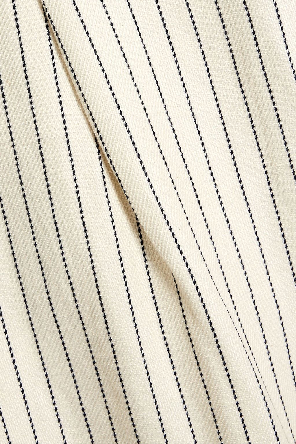 FRAME Hose mit weitem Bein aus Twill aus einer Baumwoll-Leinenmischung mit Streifen