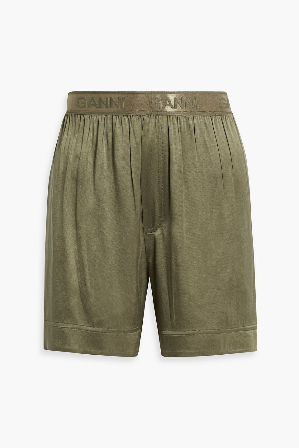 Cupro-blend shorts