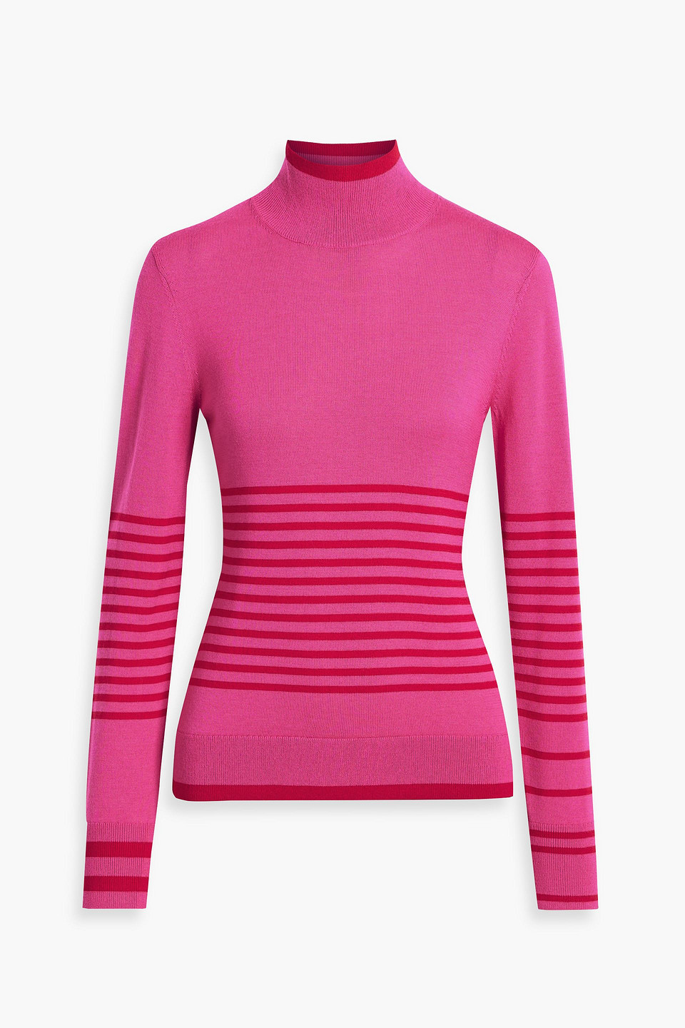 Jackie striped merino wool turtleneck sweater