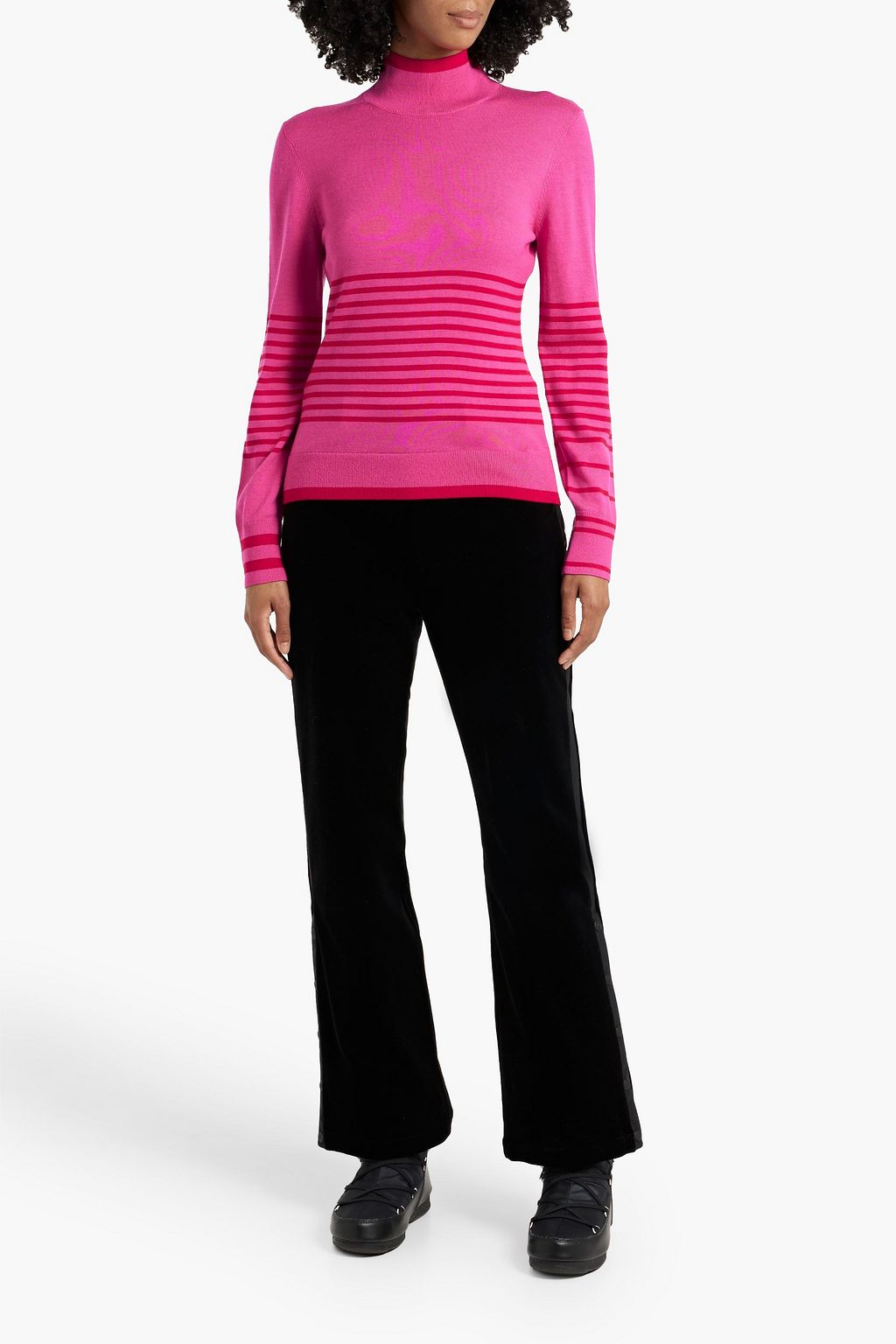 ERIN SNOW Jackie striped merino wool turtleneck sweater