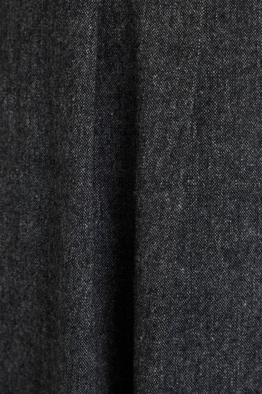 BRUNELLO CUCINELLI بنطال بقصة تضيق تدريجيًا مصنوع من نسيج محبوك بنمط ميلانج ومزين بكسرات