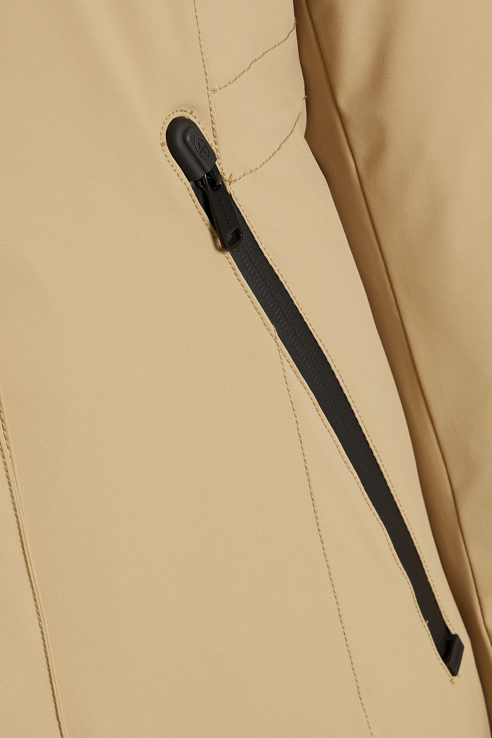 Goldbergh Maple Shell Hooded Down Parka In Taupe