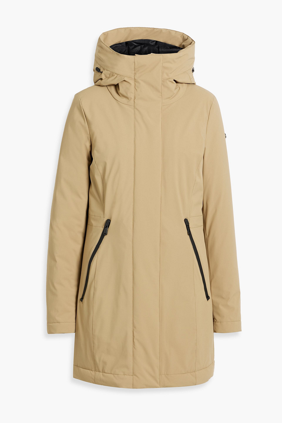 Goldbergh Maple Shell Hooded Down Parka In Taupe