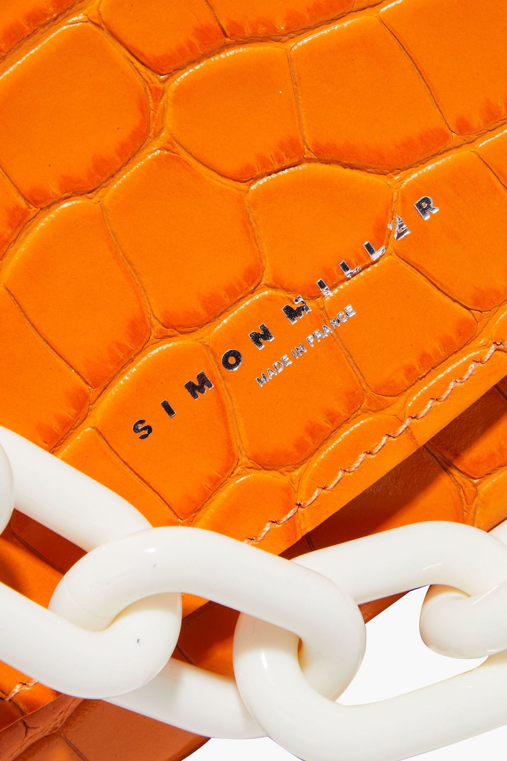 SIMON MILLER Bend croc-effect leather shoulder bag
