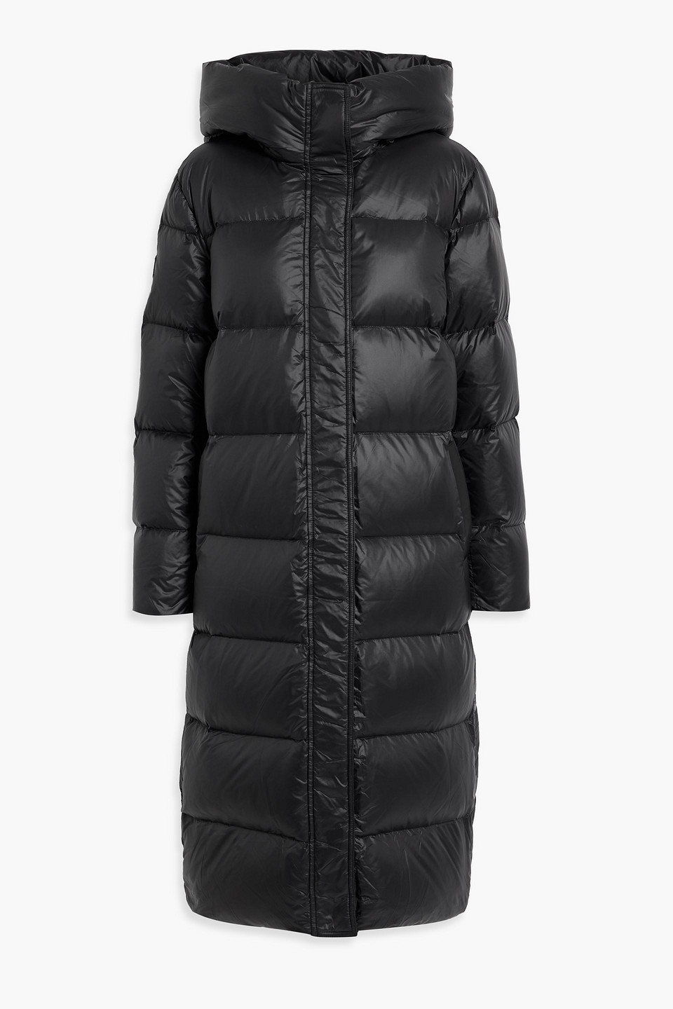 Rudsak Quilted Shell Hooded Down Coat In Black