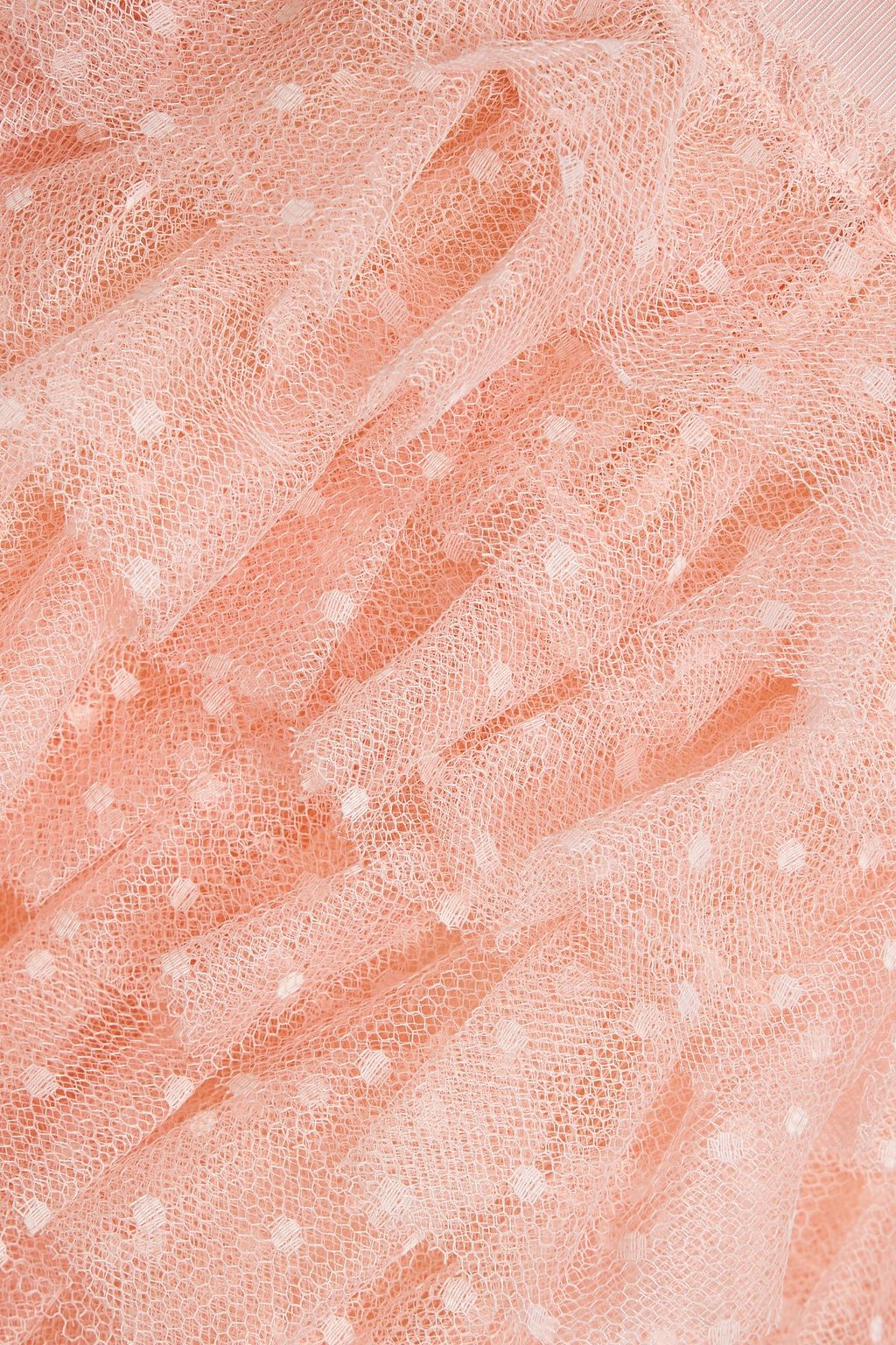 REDVALENTINO Ruffled point d'esprit mini skirt