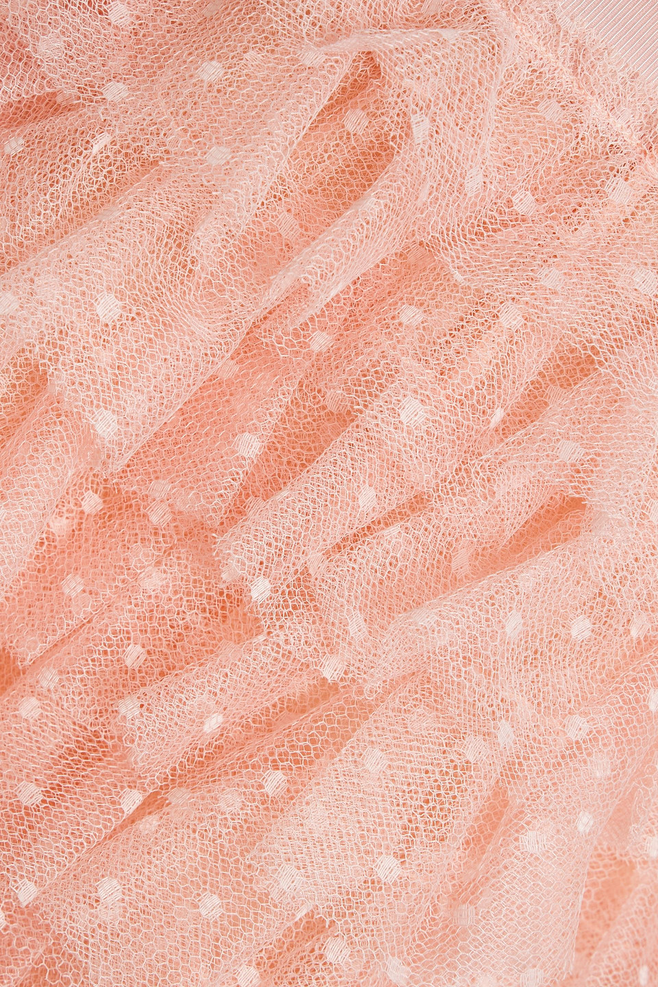 Red Valentino Ruffled Point D'esprit Mini Skirt In Pink