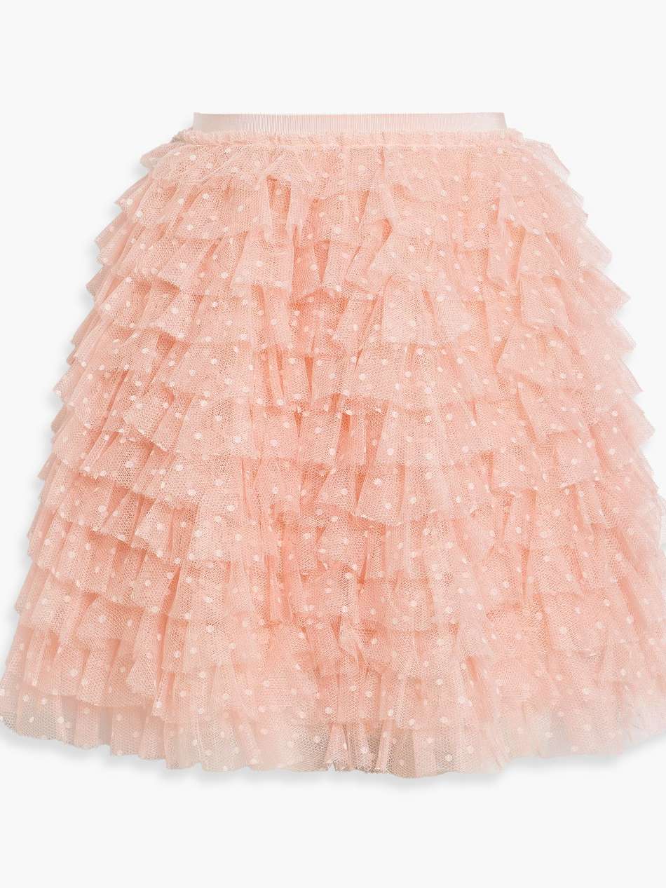 ruffled point d'esprit mini skirt