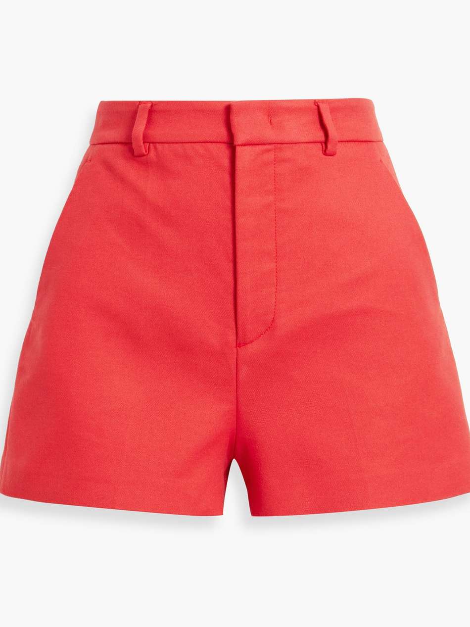 cotton-blend twill shorts