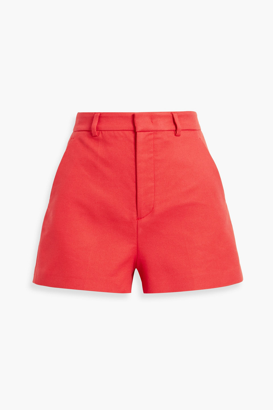 Red Valentino Cotton-blend Twill Shorts In Red