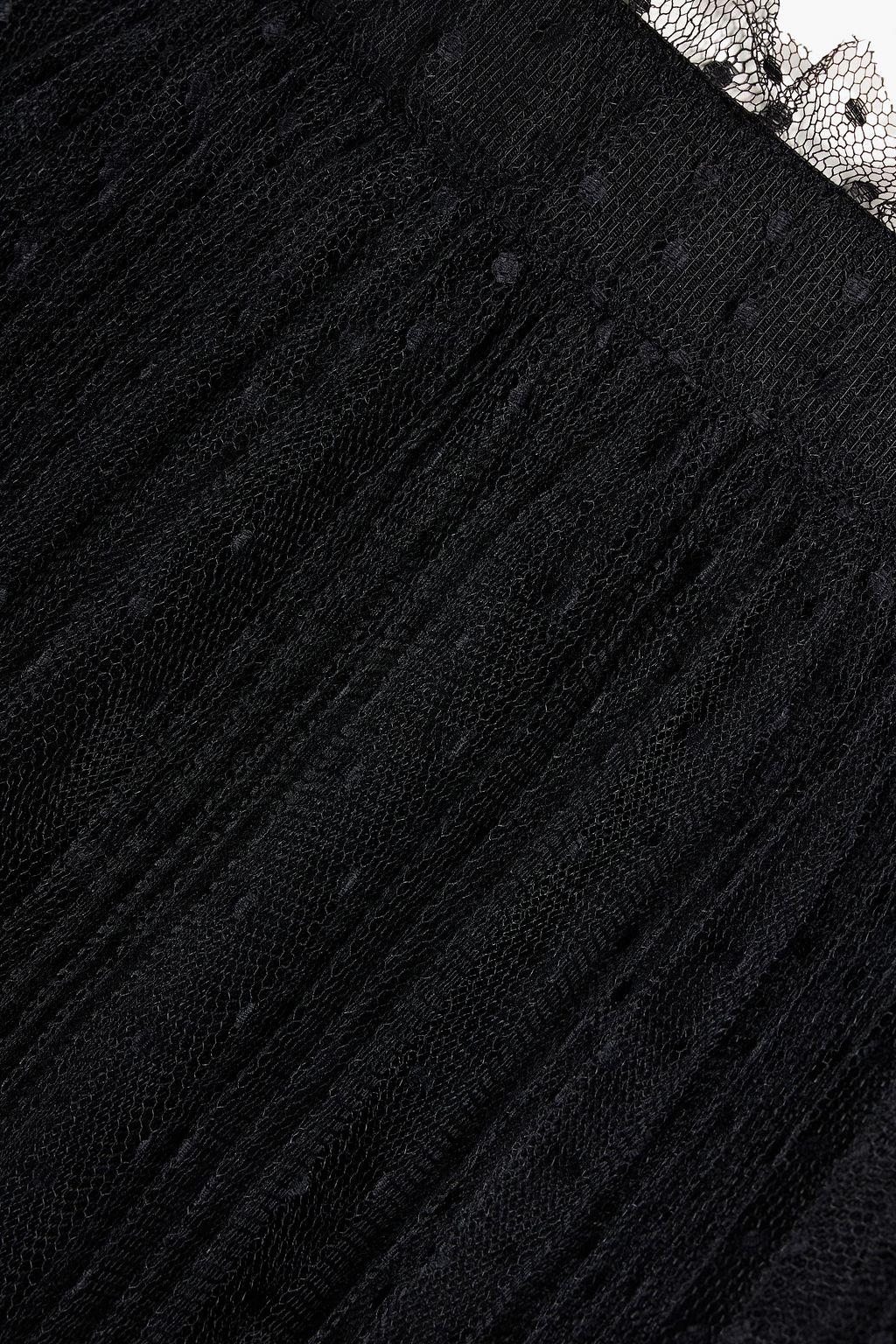 REDVALENTINO Pleated point d'esprit mini skirt