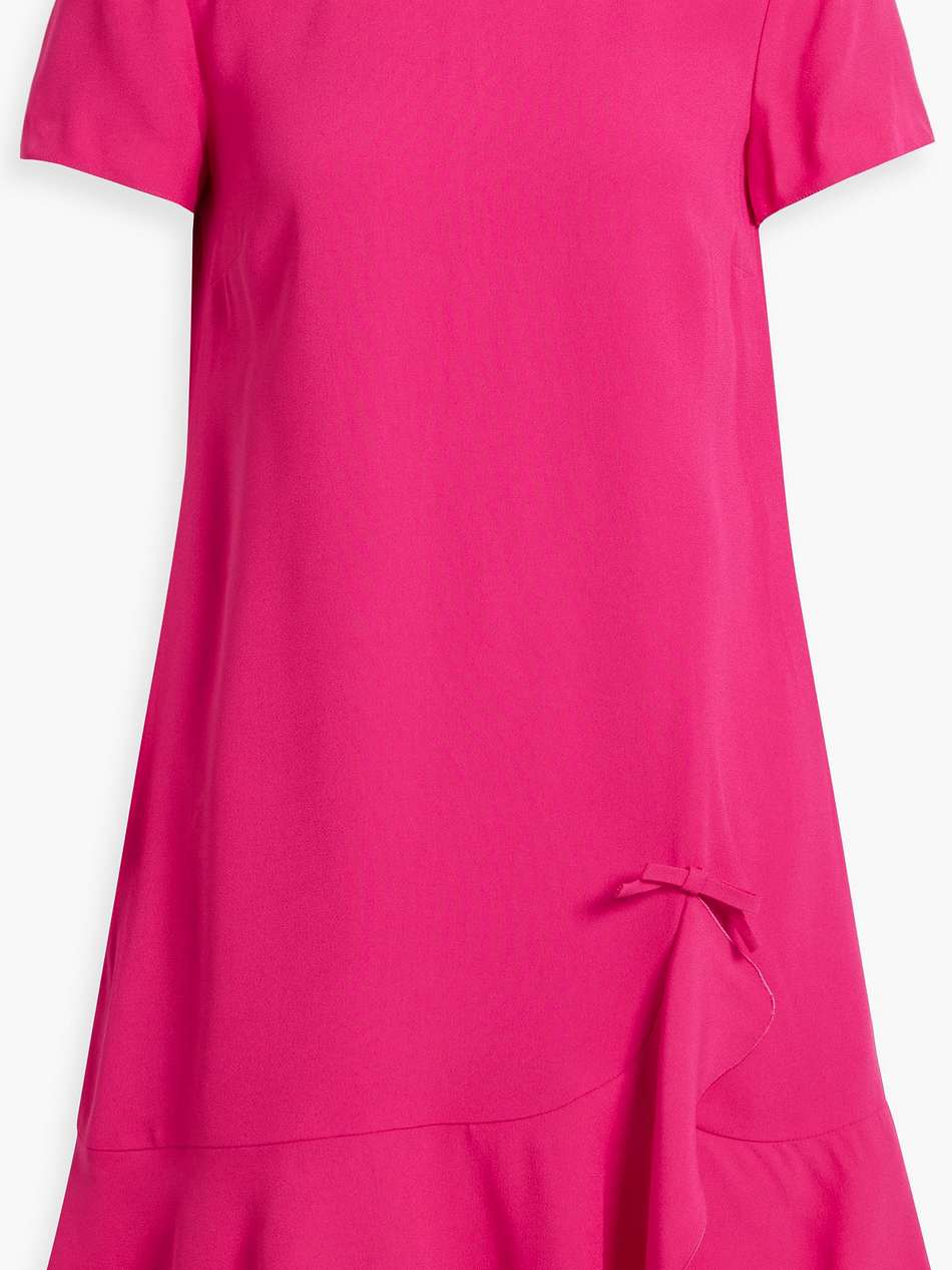 ruffled crepe mini dress