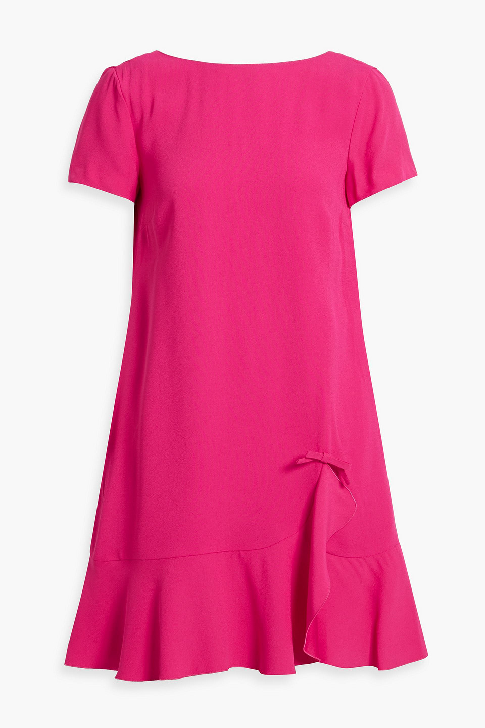 Red Valentino Ruffled Crepe Mini Dress In Pink