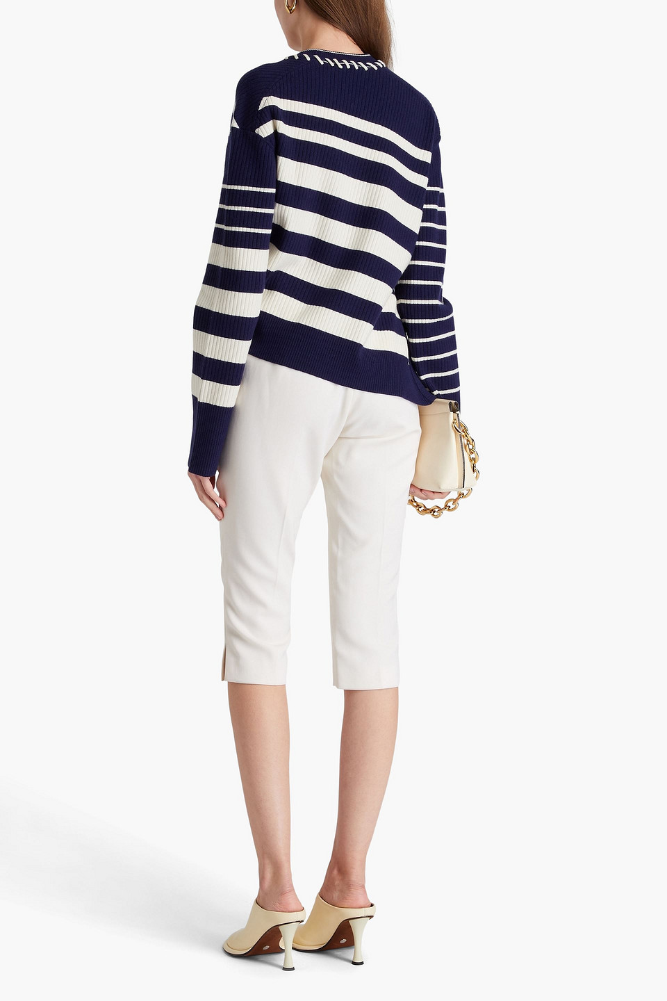 SIMKHAI HARRIS MARLED KNITTED CARDIGAN