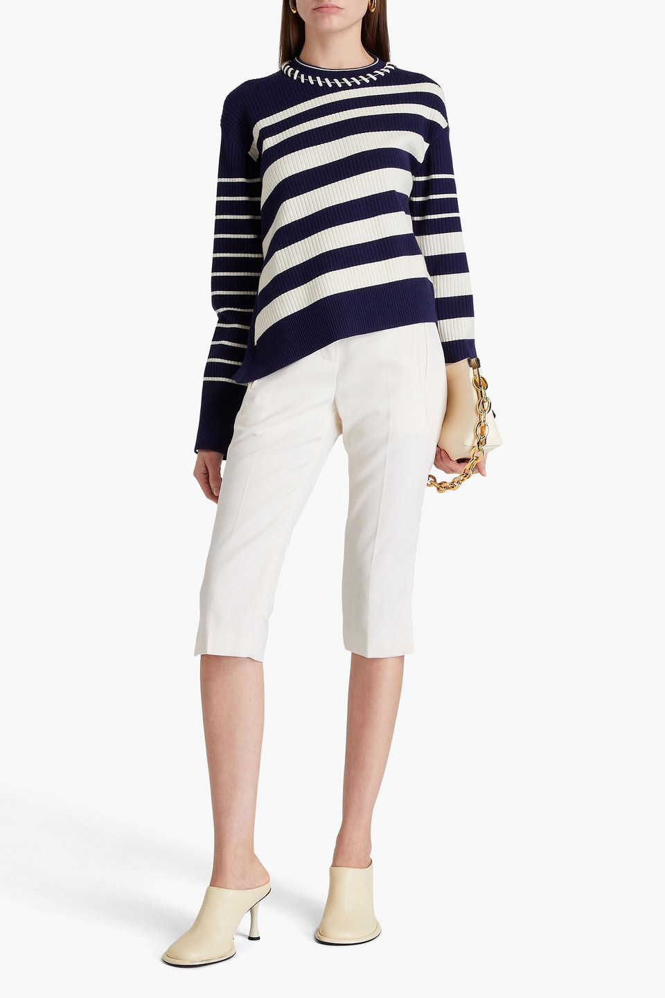 SIMKHAI HARRIS MARLED KNITTED CARDIGAN