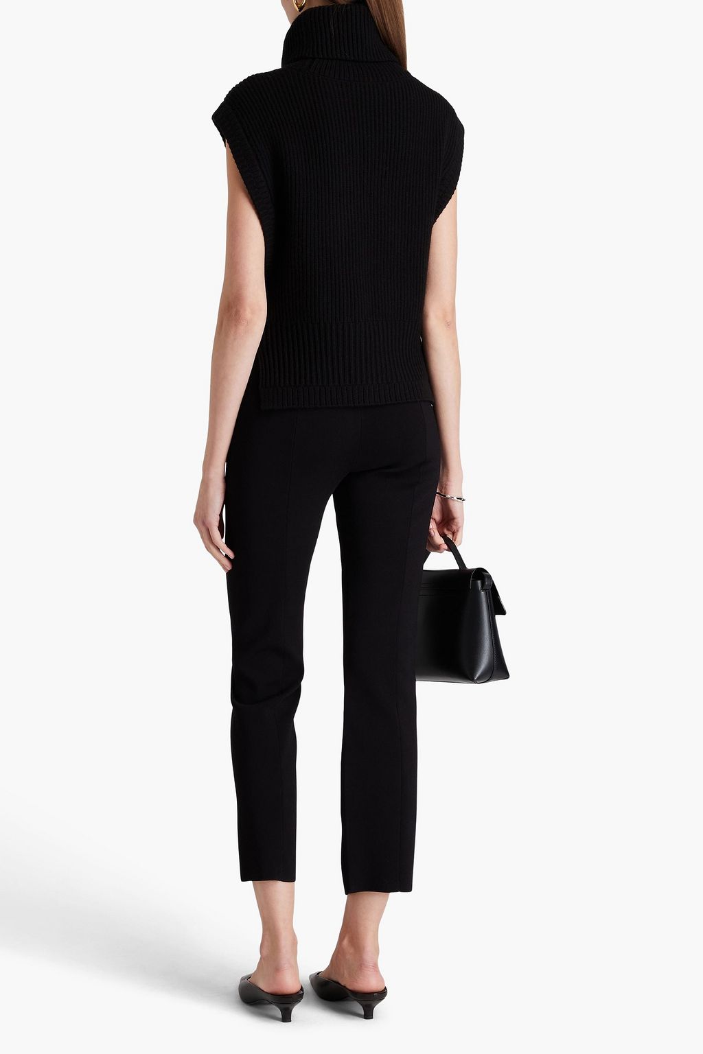 SIMKHAI Maple ribbed wool-blend turtleneck vest