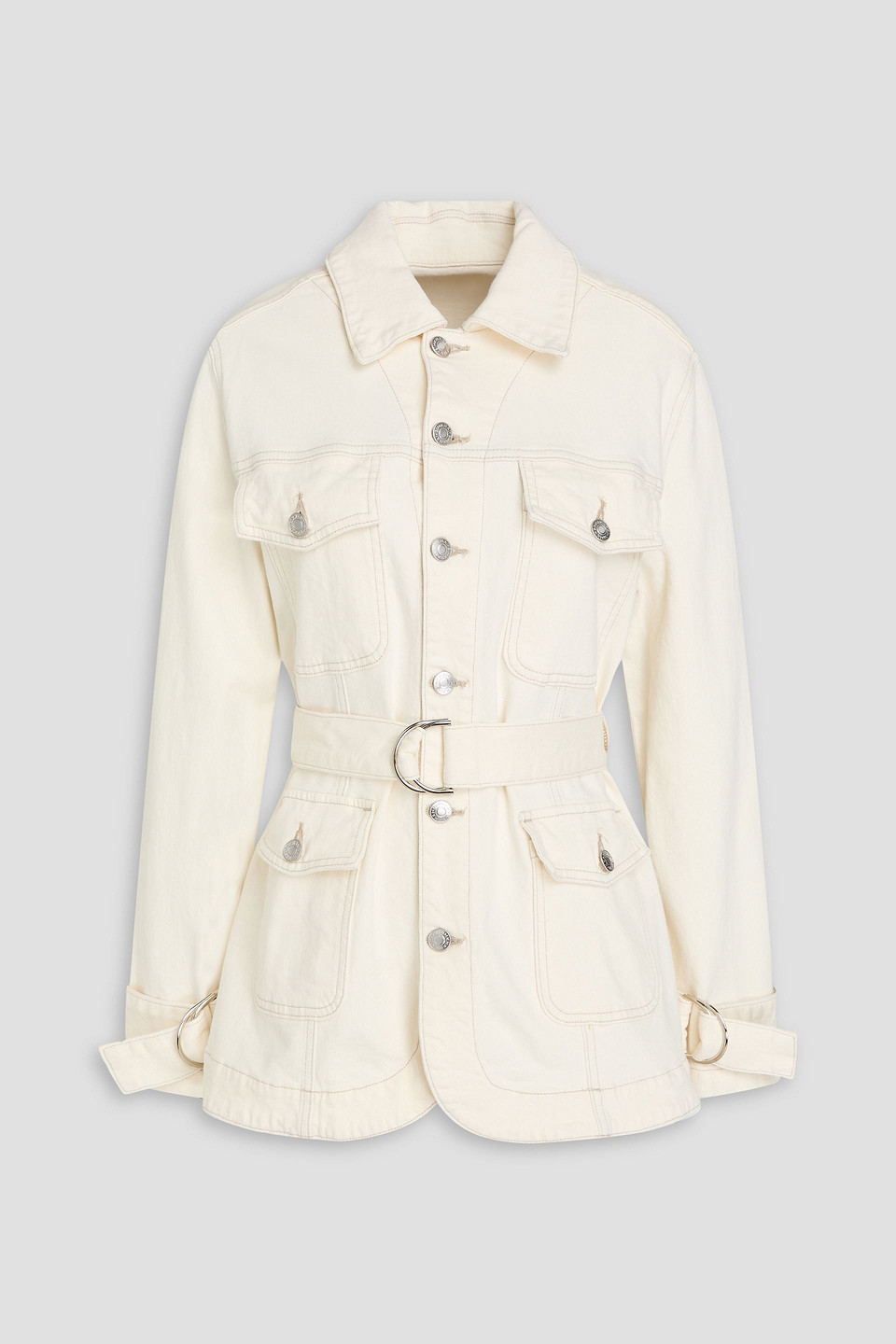 Leora belted denim jacket