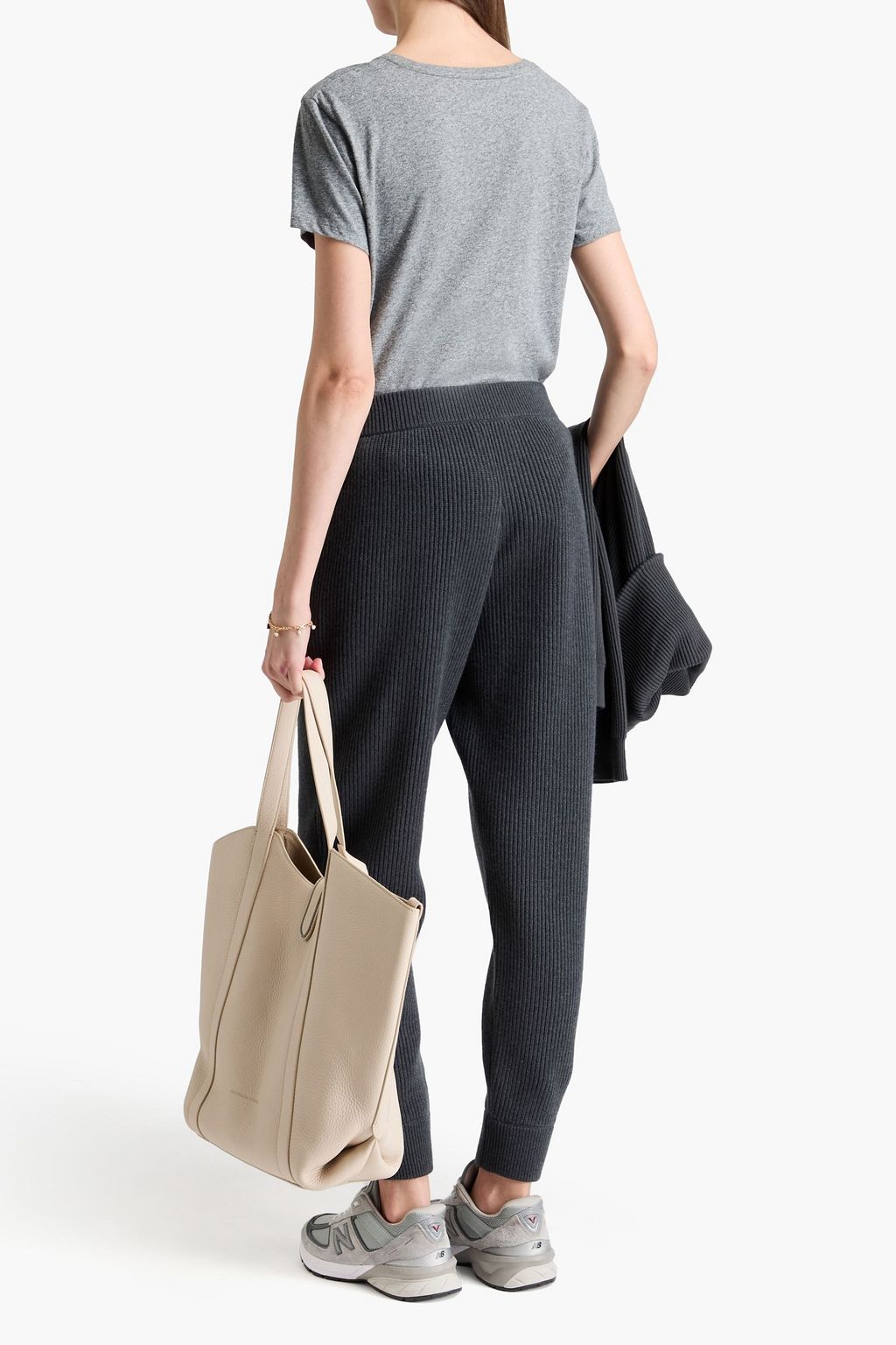 BRUNELLO CUCINELLI بنطال رياضي من الكشمير بتصميم مضلّع