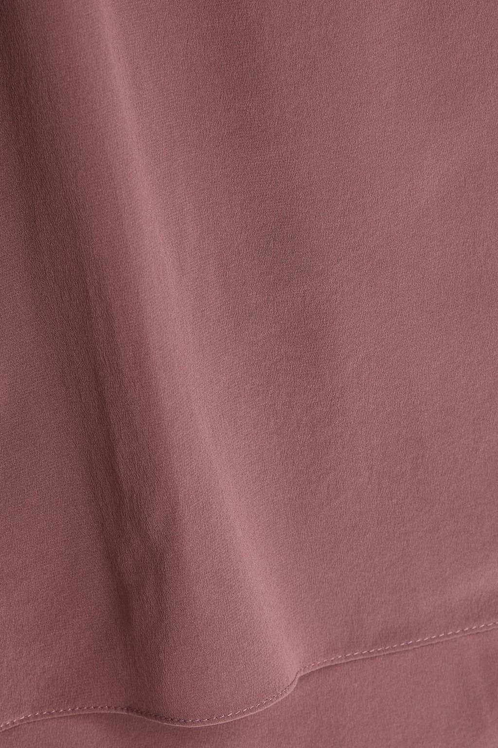 BRUNELLO CUCINELLI Bluse aus Crêpe de Chine aus Seide mit Zierperlen