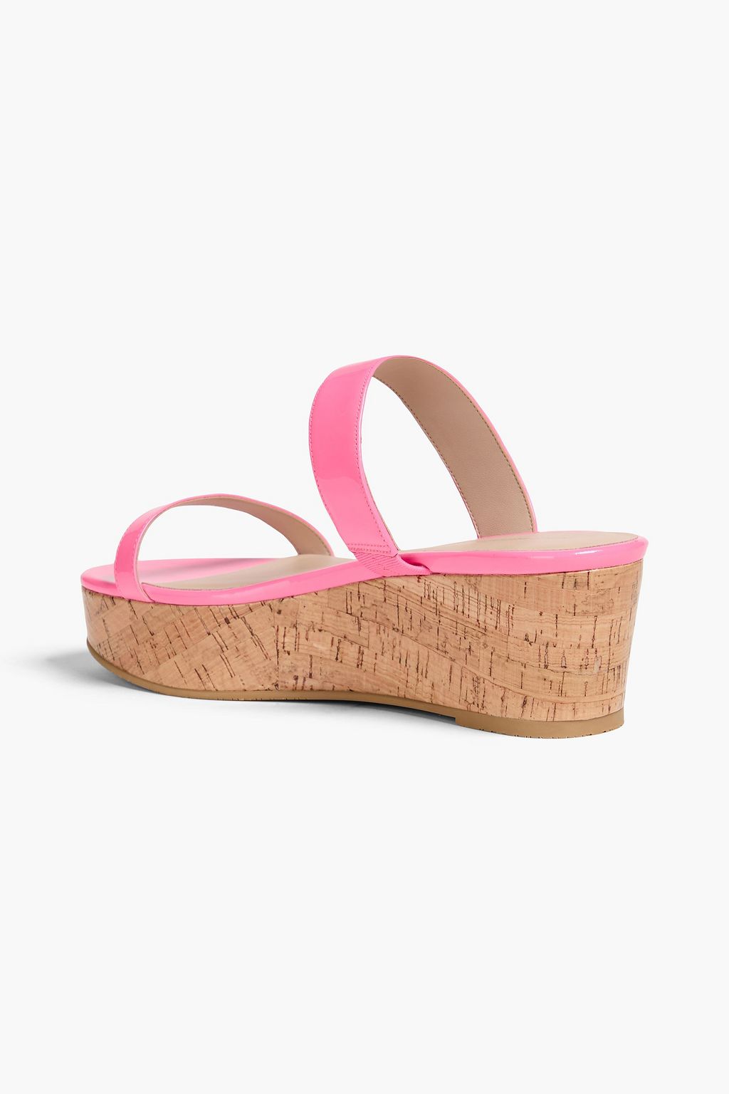 STUART WEITZMAN パテントレザー コルク ウェッジミュール
