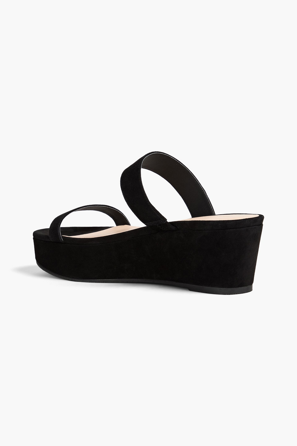  Stuart Weitzman - Suede Platform Mules - Black - Us 9.5 