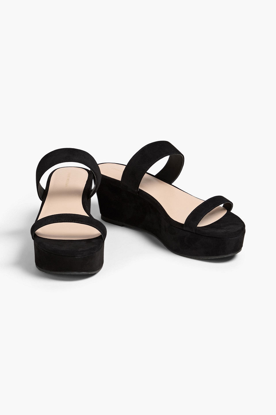  Stuart Weitzman - Suede Platform Mules - Black - Us 9.5 