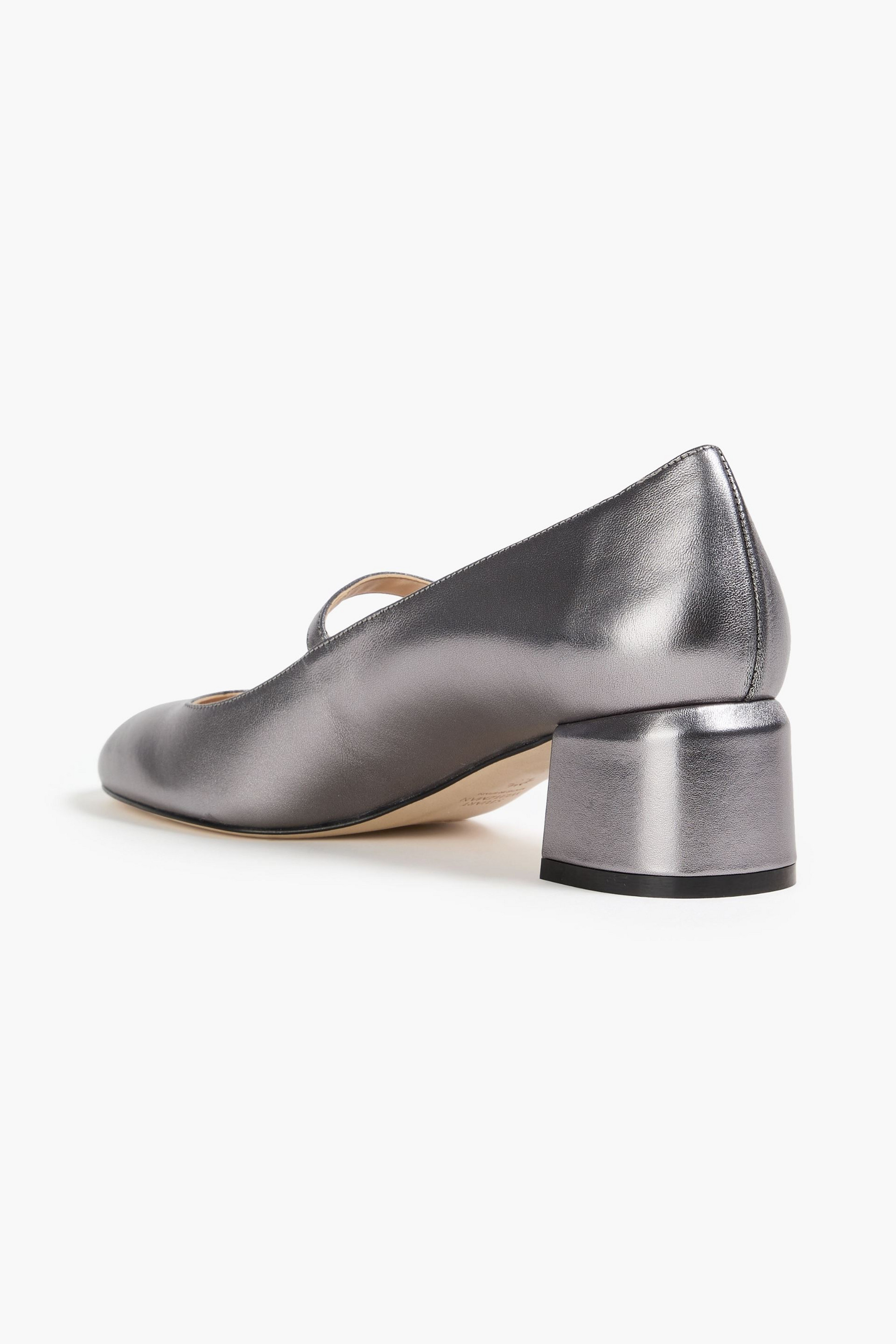 Stuart Weitzman Gabby 45 metallic leather Mary Jane pumps