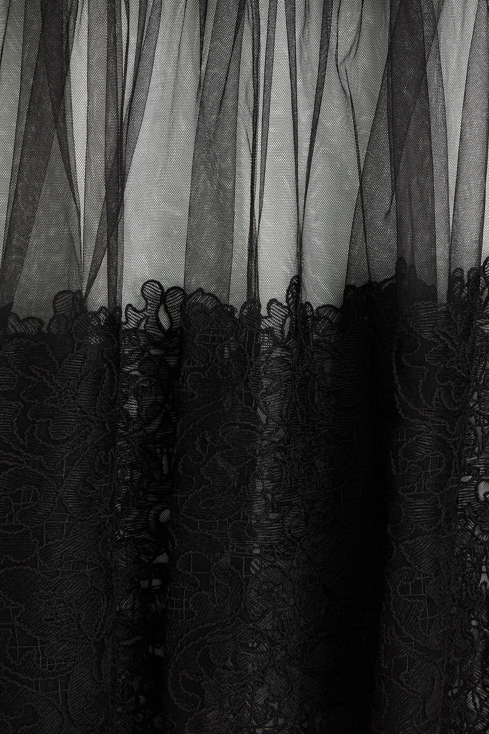 Simkhai Callan Layered Embroidered Tulle And Cloqué Midi Dress In Black
