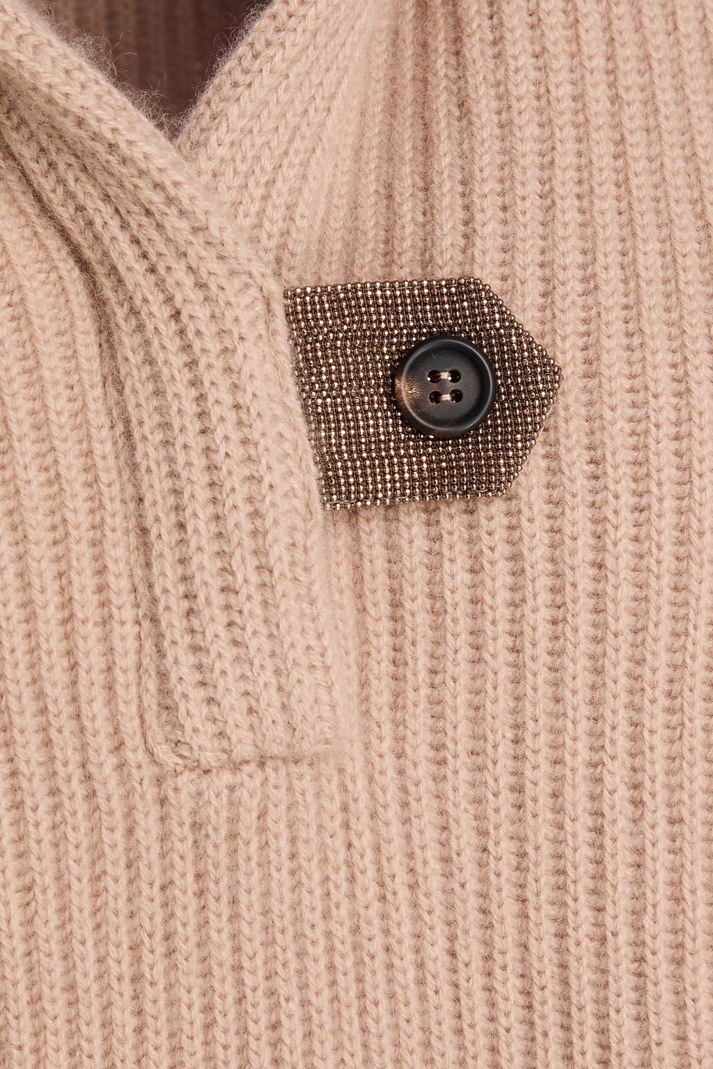 BRUNELLO CUCINELLI Weste aus geripptem Kaschmir mit Zierperlen