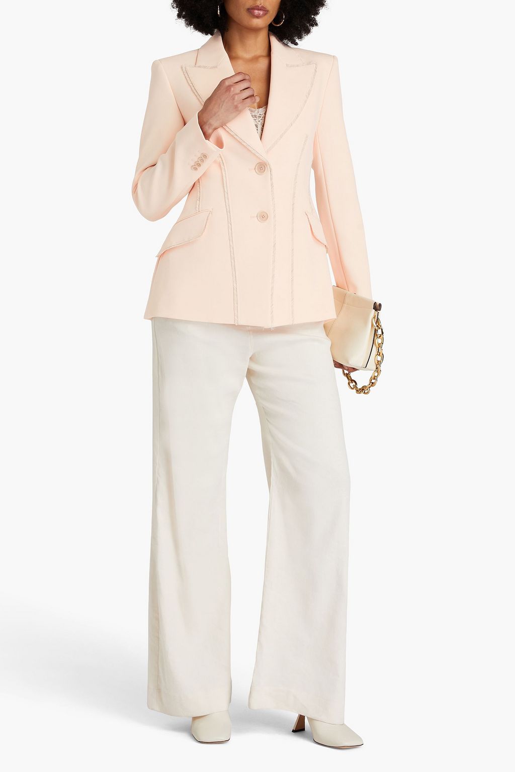 SIMKHAI Woody frayed twill blazer