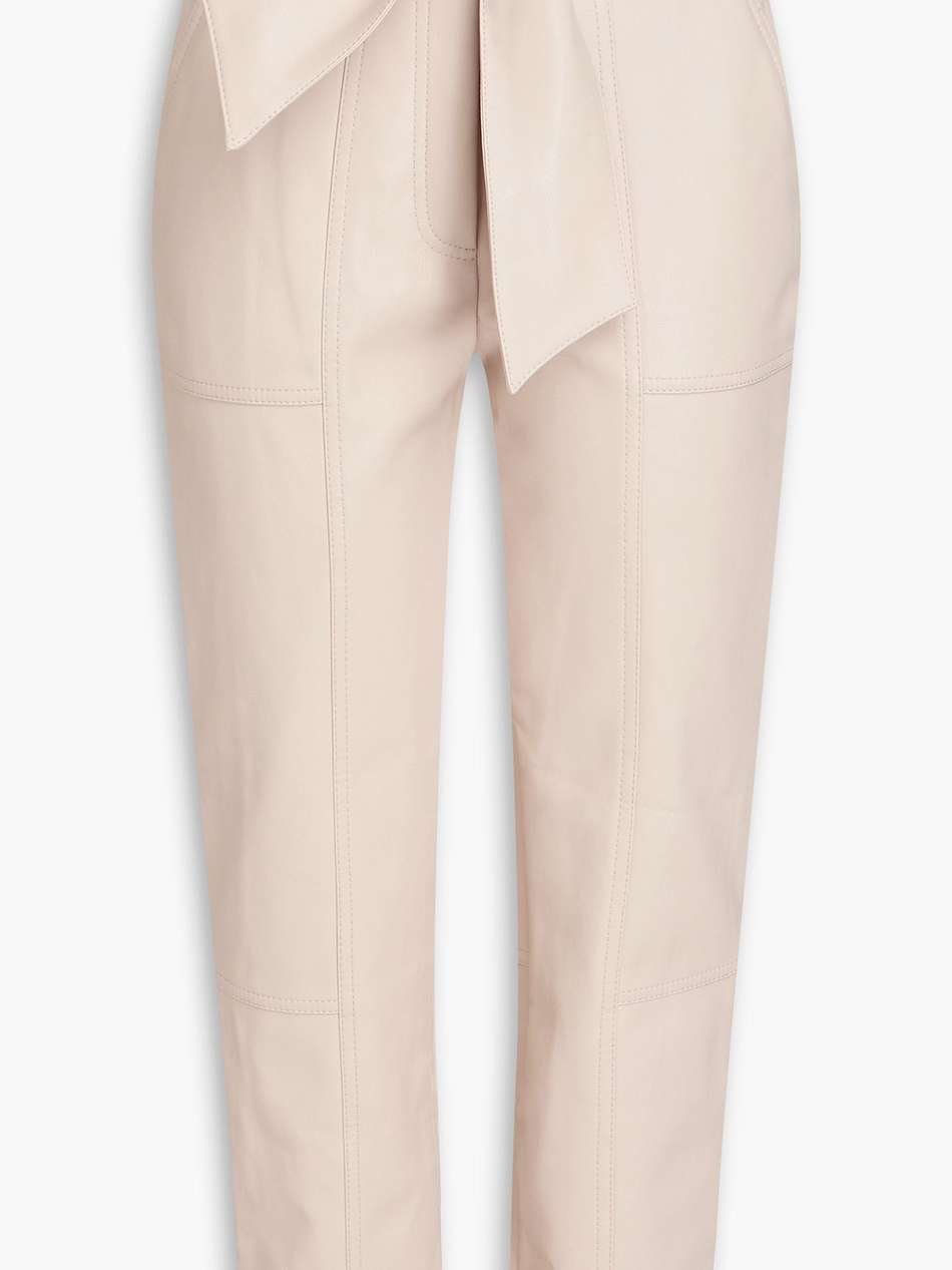 tessa cropped tie-front slim-leg pants