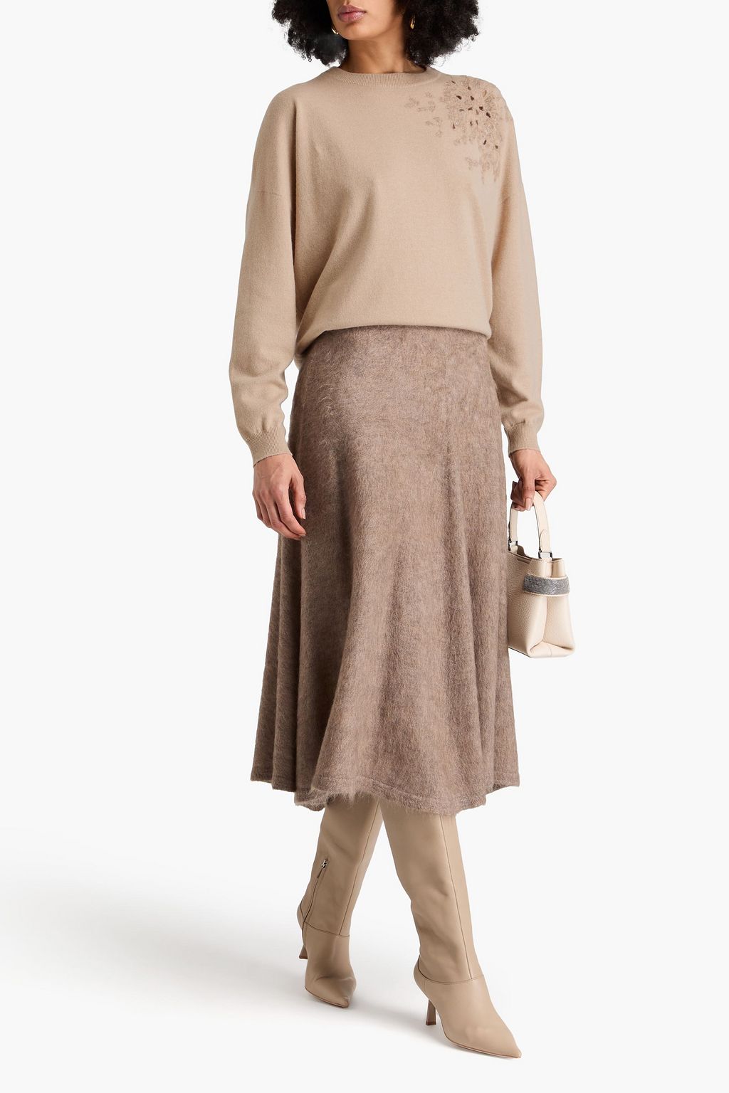 BRUNELLO CUCINELLI كنزة رياضية من الكشمير بتصميم مزركش