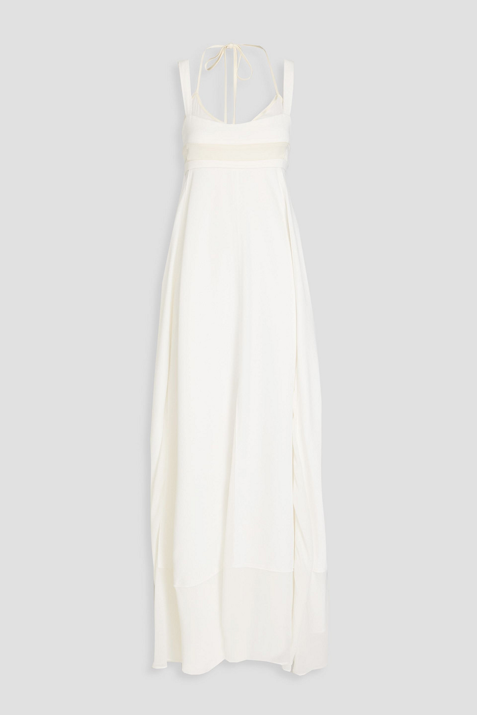 Simkhai Darina Cutout Crepe Maxi Dress In Elfenbein