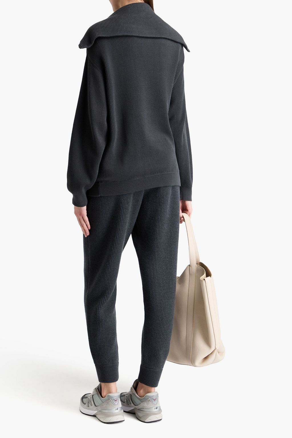 BRUNELLO CUCINELLI 비즈 장식 리브 코튼 카디건