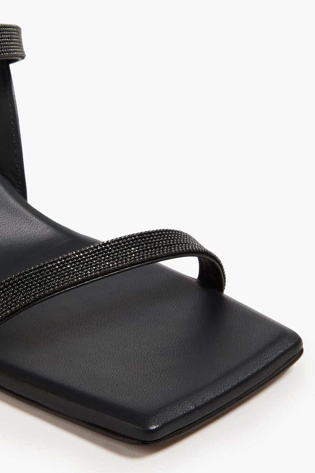 BRUNELLO CUCINELLI 비즈 장식 가죽 샌들