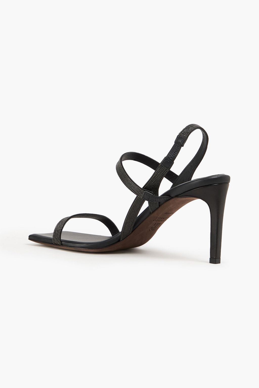 BRUNELLO CUCINELLI 비즈 장식 가죽 샌들