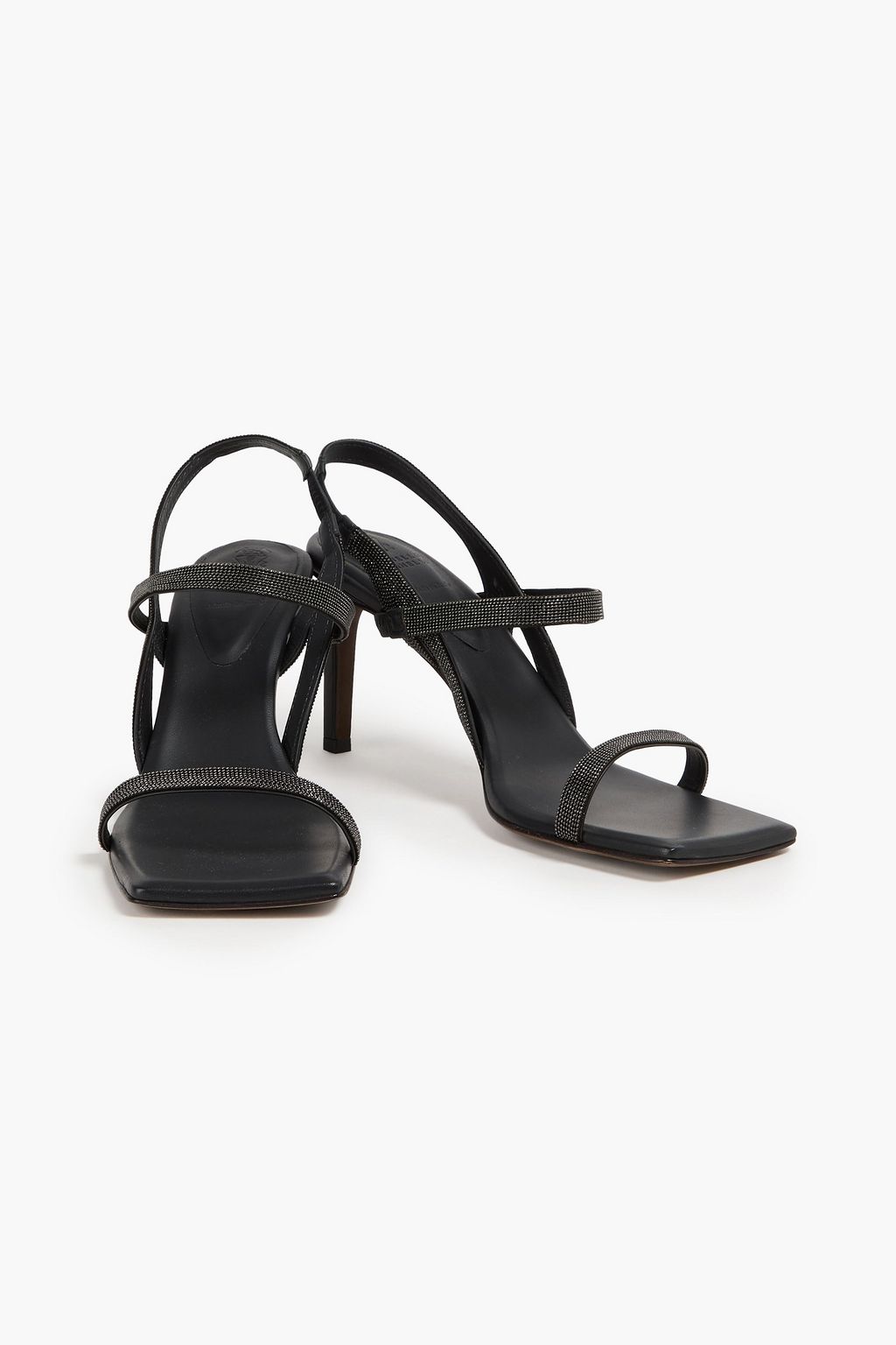 BRUNELLO CUCINELLI 비즈 장식 가죽 샌들