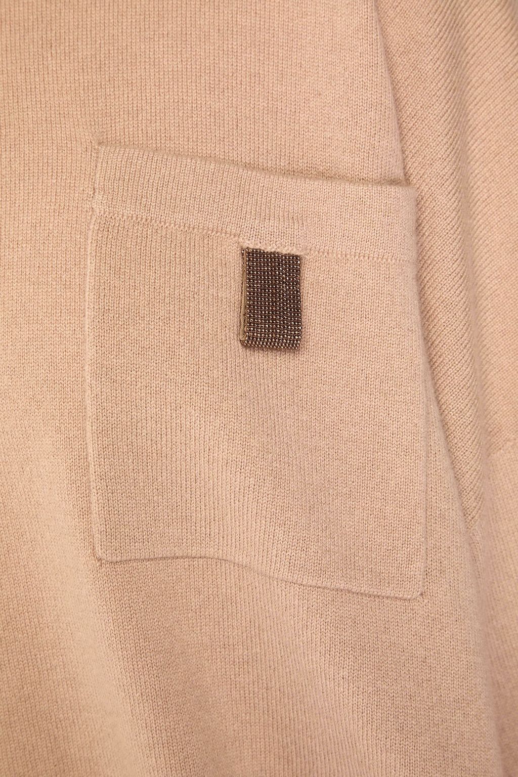 BRUNELLO CUCINELLI كنزة رياضية من الكشمير مزينة بالخرز