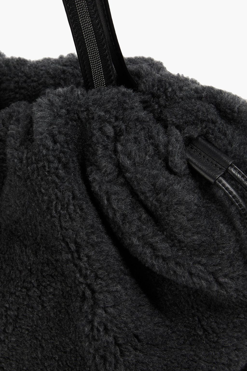 BRUNELLO CUCINELLI حقيبة توت من الجلد الصناعي مزينة بالخرز