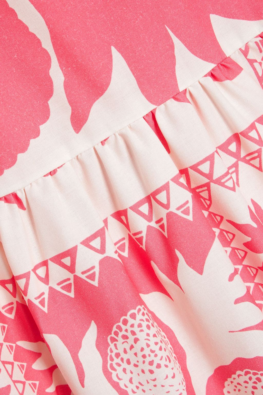 REDVALENTINO Tiered printed poplin midi dress