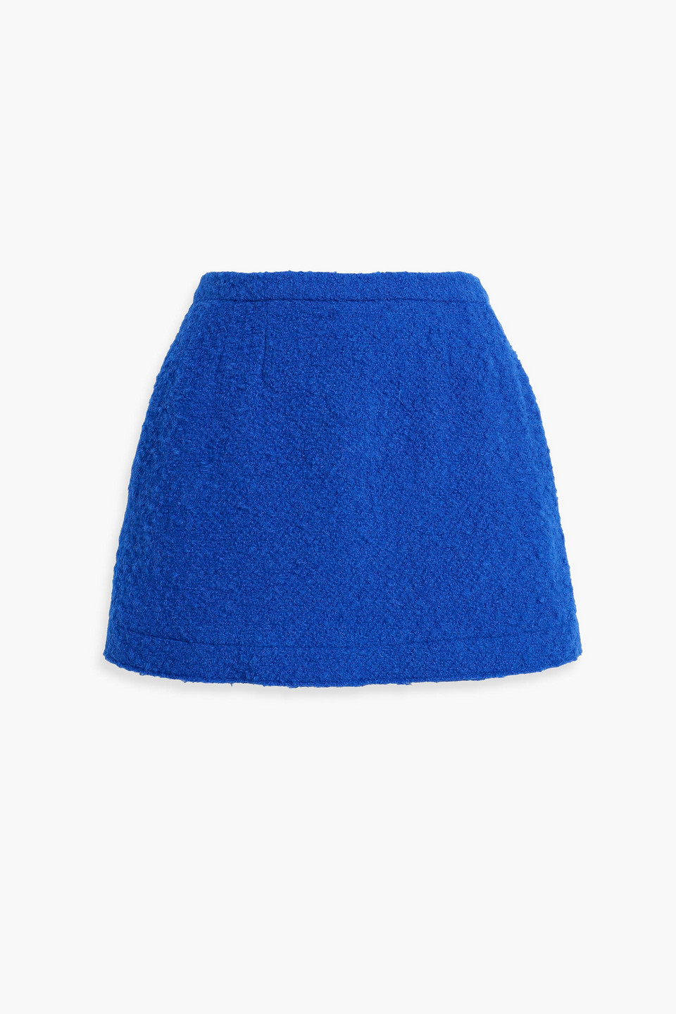 Red Valentino Skirt-effect Wool-blend Bouclé Shorts In Blue
