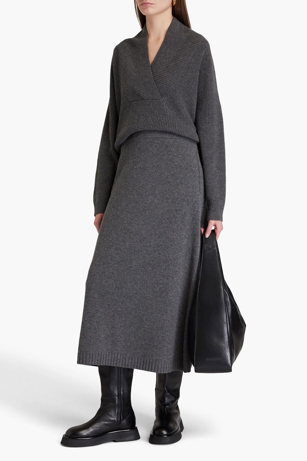 BRUNELLO CUCINELLI كنزة رياضية من الصوف بتصميم مضلّع