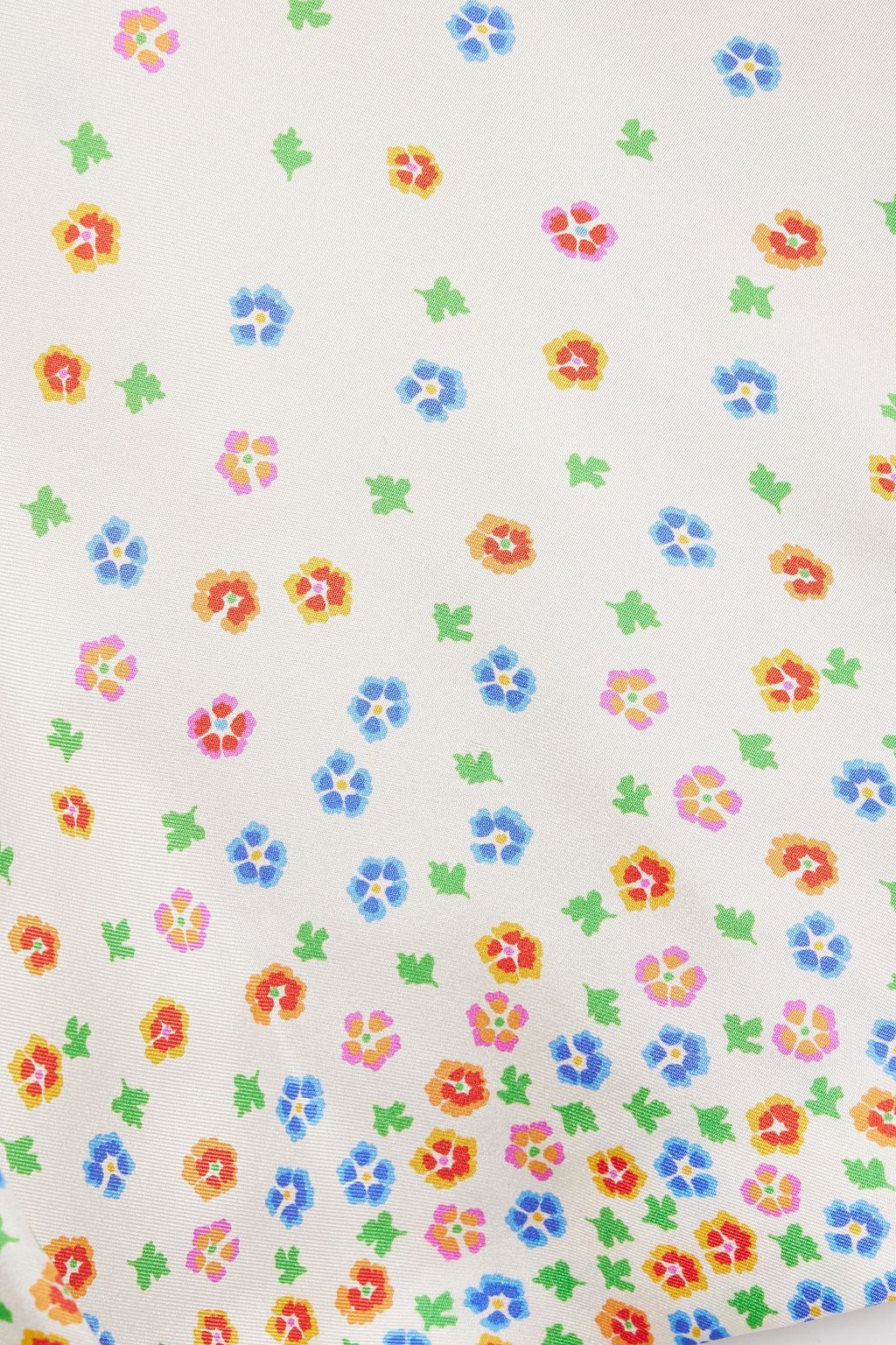 REDVALENTINO Pussy-bow floral-print silk-twill blouse