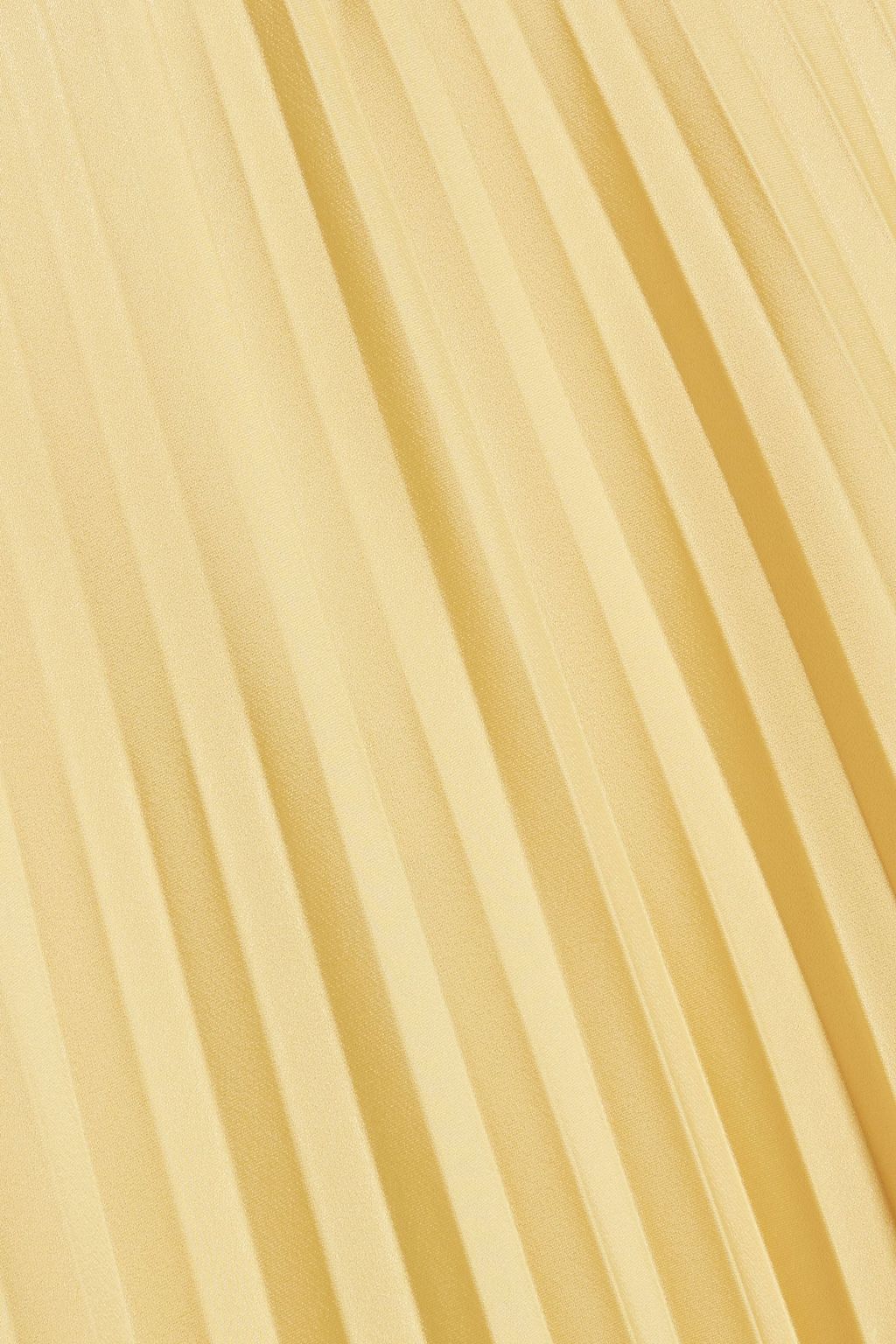REDVALENTINO Pleated satin midi dress