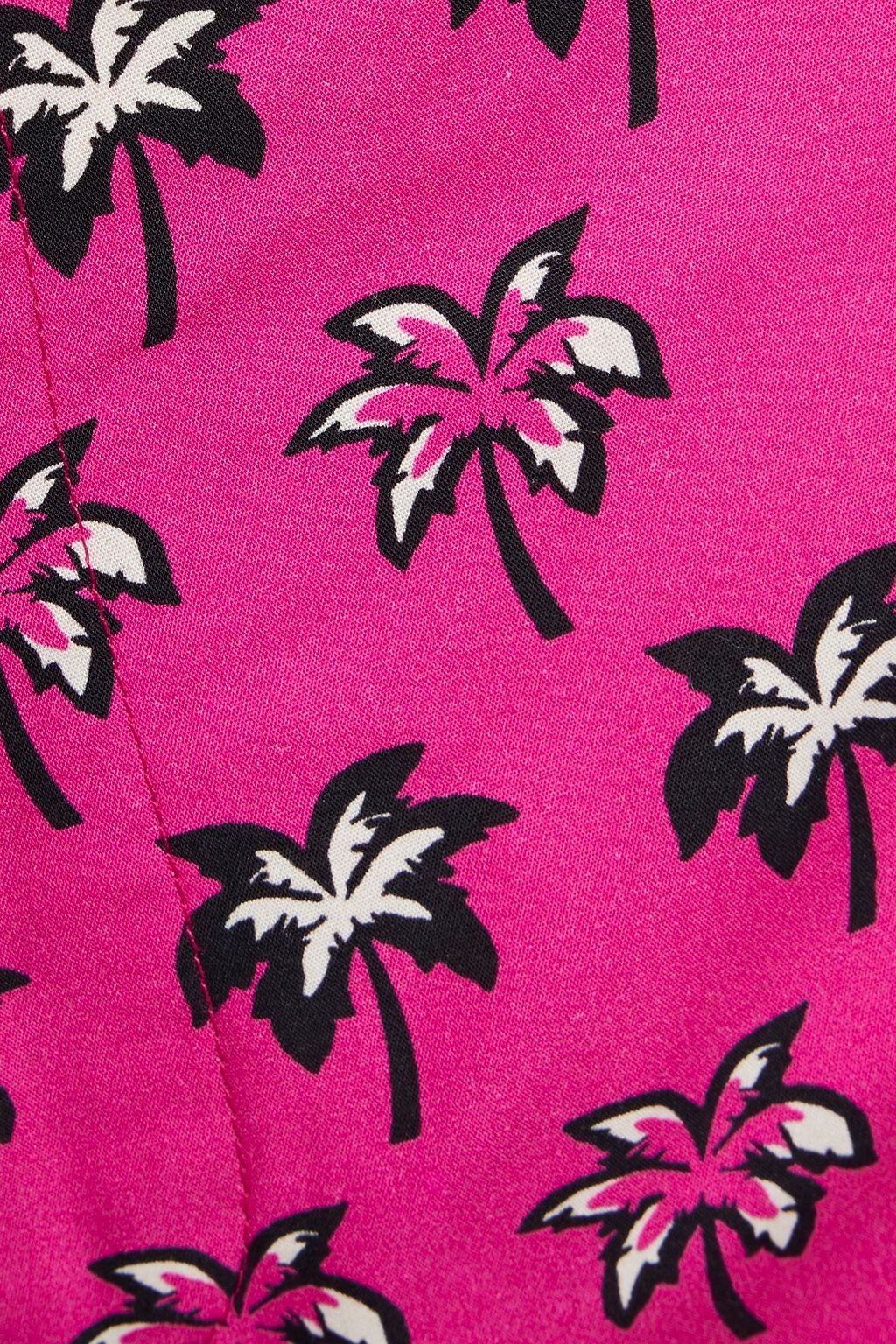REDVALENTINO Cropped printed cotton-poplin slim-leg pants