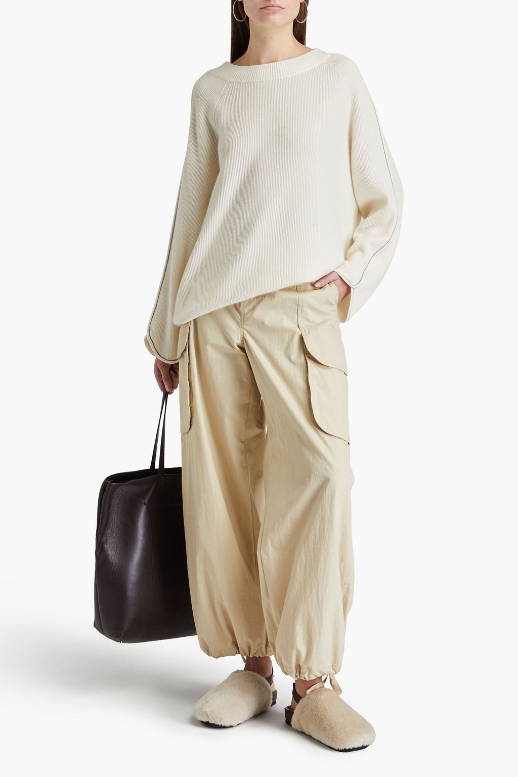BRUNELLO CUCINELLI كنزة رياضية من الكشمير المضلّع