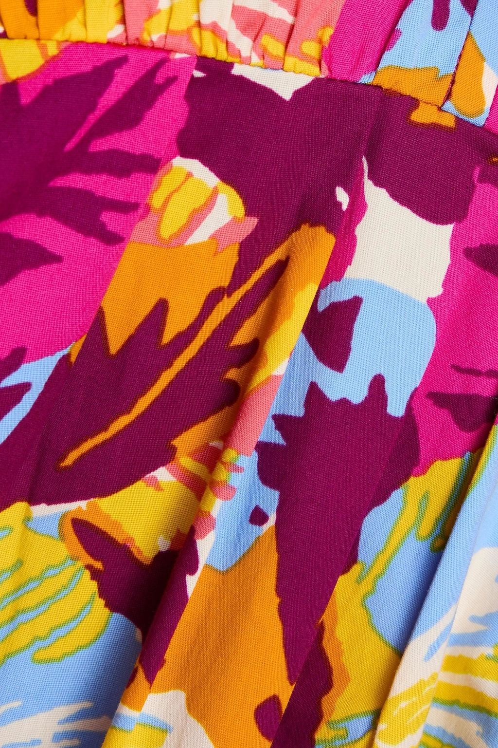 DIANE VON FURSTENBERG فستان Polina متوسط الطول من البوبلين المصنوع من مزيج من القطن وبحزام