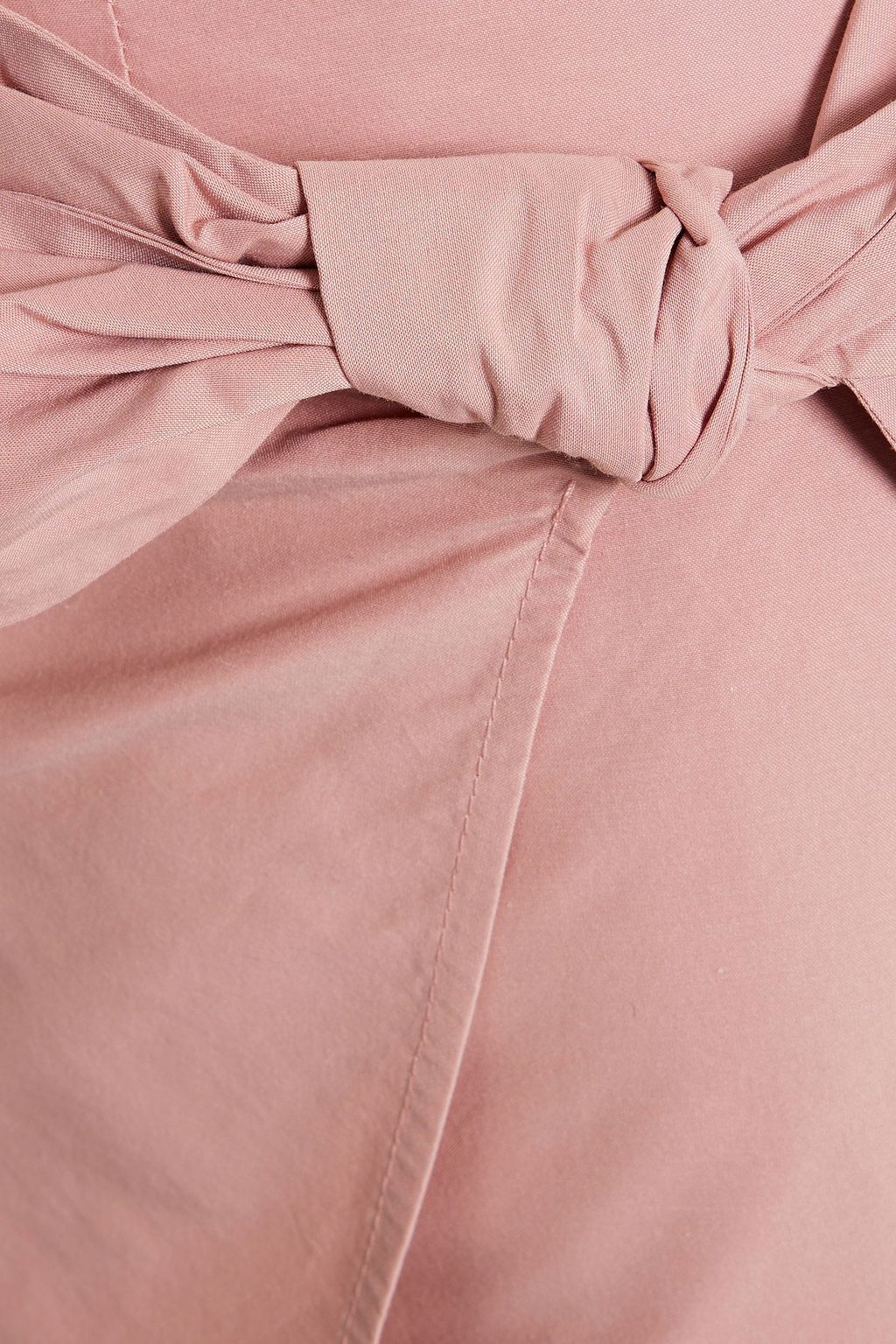 REDVALENTINO Skirt-effect bow-detailed cotton-blend poplin shorts